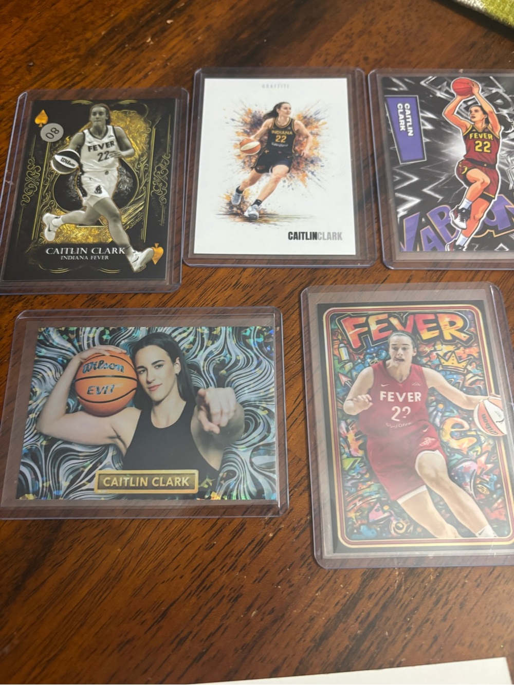 Caitlin Clark Basketball Card Lot — Indiana Fever — Red & White Accents